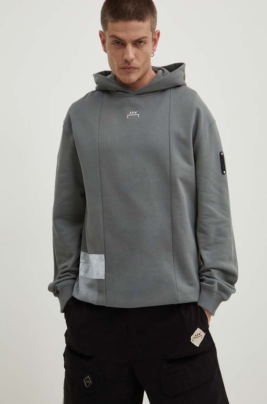 Îmbrăcăminte A-COLD-WALL* hanorac de bumbac BRUTALIST HOODIE ACWMW134A verde