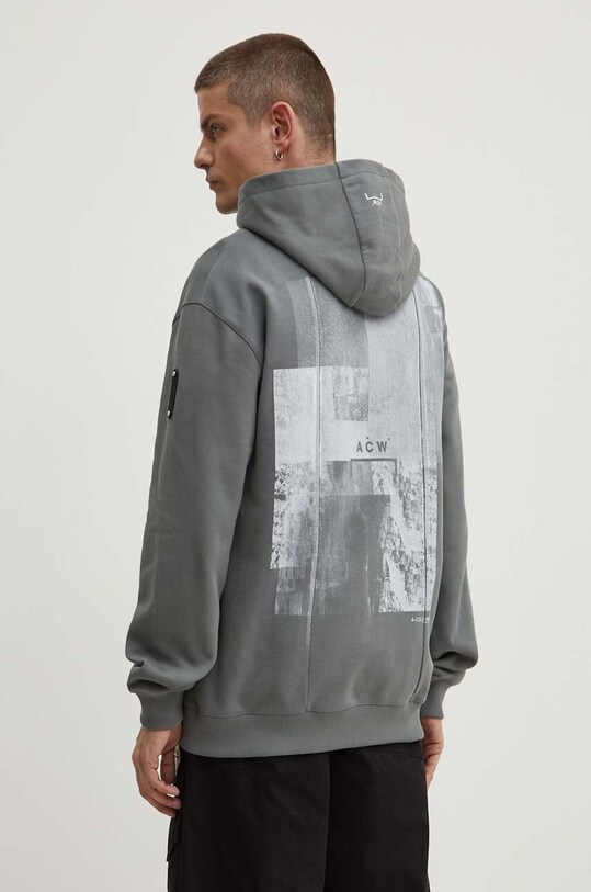 Хлопковая кофта A-COLD-WALL* BRUTALIST HOODIE зелёный ACWMW134A
