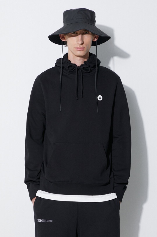 Wood Wood cotton sweatshirt Ash hoodie cotton black 10005616.2424