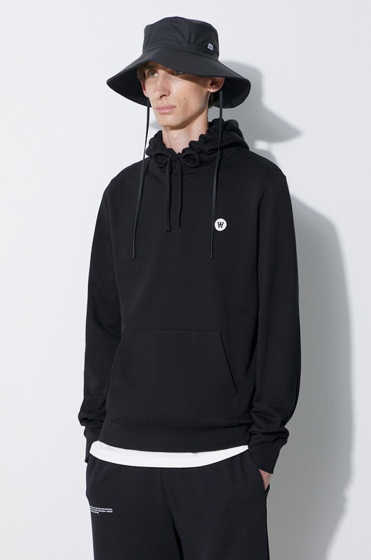 Wood Wood cotton sweatshirt Ash hoodie black 10005616.2424