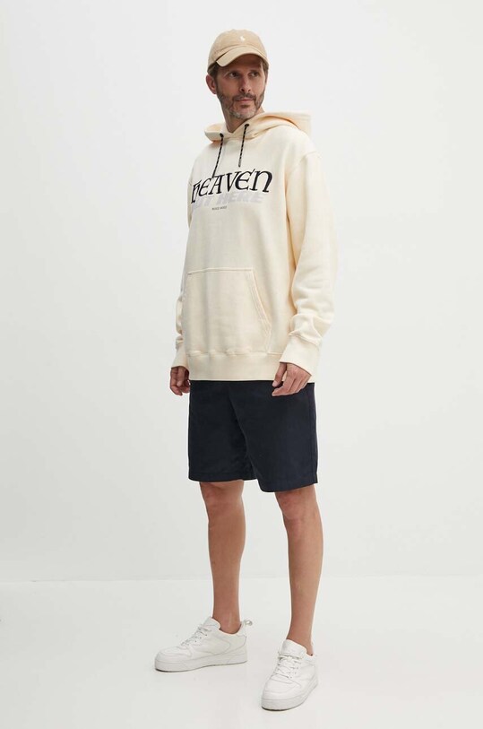 Хлопковая кофта Wood Wood Zeus heaven hoodie 12335603.2493 бежевый AW23