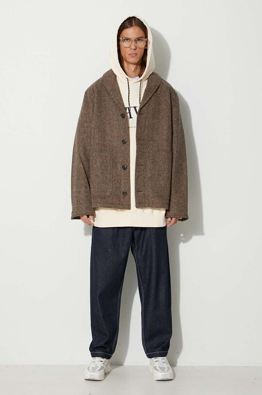 Wood Wood felpa in cotone Zeus heaven hoodie 12335603.2493 beige AW23