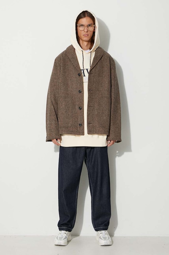 Βαμβακερή μπλούζα Wood Wood 12335603.2493 μπεζ AW23