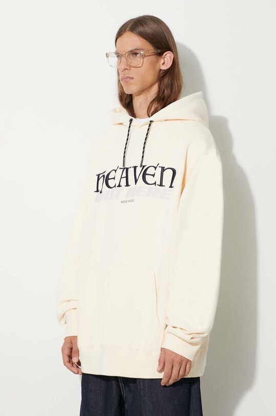 Wood Wood felpa in cotone Zeus heaven hoodie beige 12335603.2493