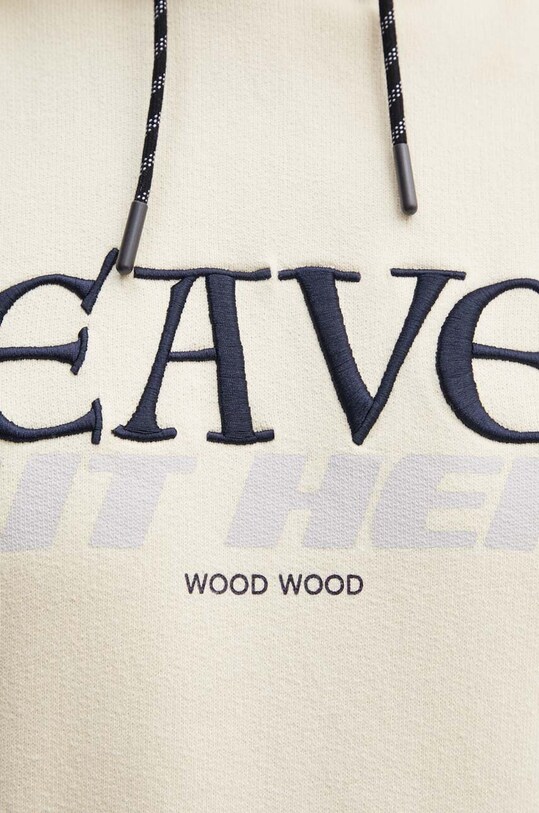 Хлопковая кофта Wood Wood Zeus heaven hoodie 12335603.2493 бежевый