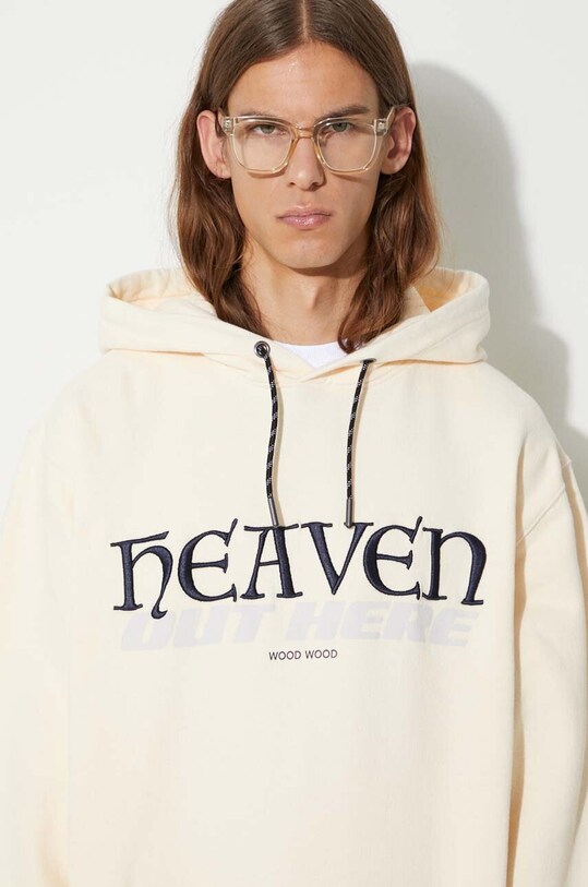 Wood Wood felpa in cotone Zeus heaven hoodie 12335603.2493 beige