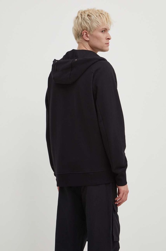Îmbrăcăminte C.P. Company hanorac de bumbac DIAGONAL RAISED FLEECE ZIPPED GOGGLE HOODIE 15CMSS082A005086W negru
