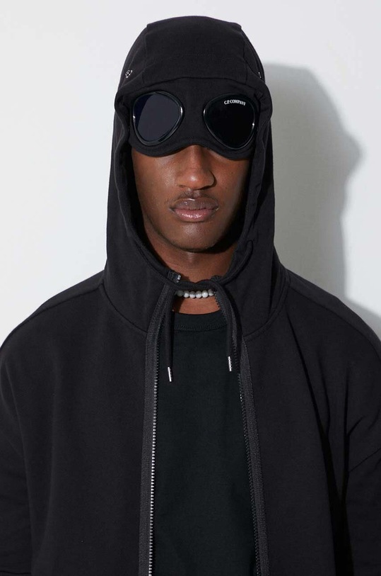 C.P. Company hanorac de bumbac DIAGONAL RAISED FLEECE ZIPPED GOGGLE HOODIE 15CMSS082A005086W