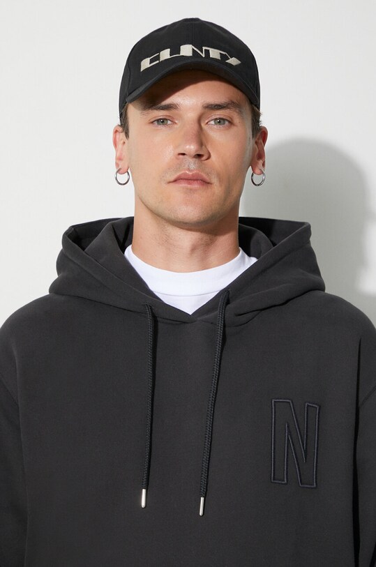 Бавовняна кофта Norse Projects Arne Relaxed Organic Brushed Fleece N20.1354.9999 чорний