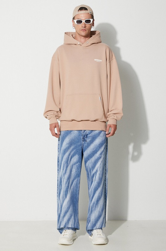 Represent cotton sweatshirt Owners Club Hoodie MH4004.227 beige AW23