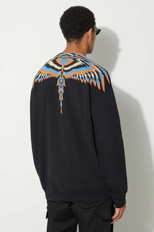 Odzież Marcelo Burlon bluza bawełniana Optical Wings CMBA097F23FLE0011033 czarny