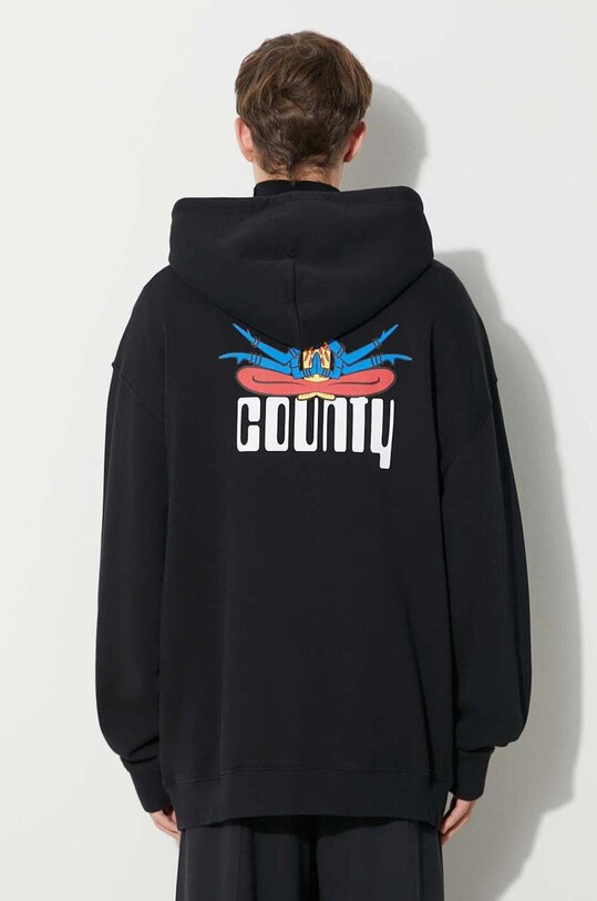Одежда Хлопковая кофта Marcelo Burlon Disco God CMBB106F23FLE0061001 чёрный