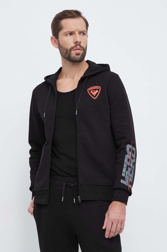 Rossignol bluza bawełniana HERO nadruk czarny RLMMS10