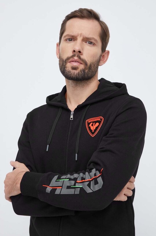 Pamučna dukserica Rossignol HERO crna RLMMS10