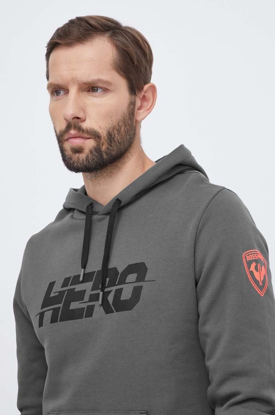 Pamučna dukserica Rossignol HERO siva RLMMS11