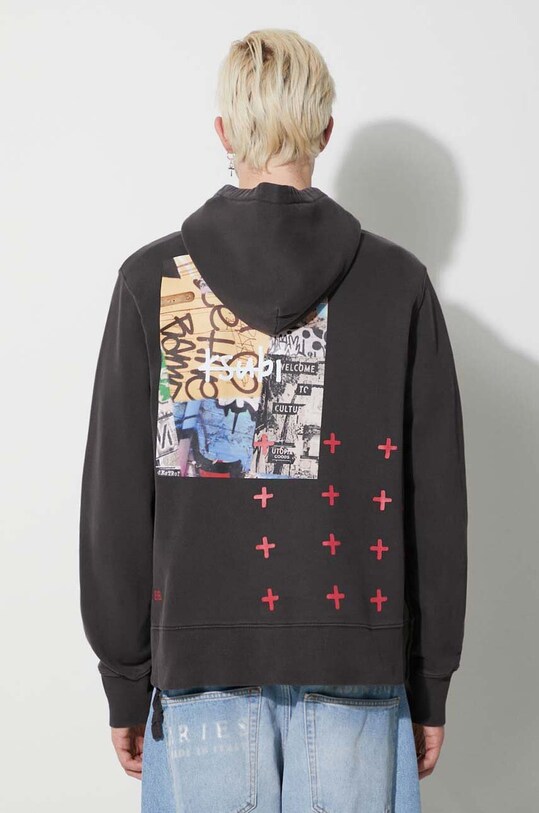 KSUBI bluza bawełniana nadruk czarny MFA23FL012