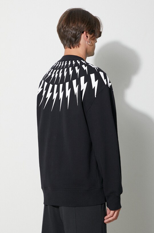 Clothing Neil Barett sweatshirt FAIRISLE THUNDERBOLT PBJS010S.V517S.524 black