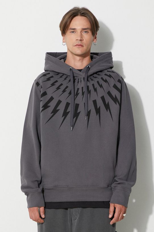 Neil Barett cotton sweatshirt FAIRISLE THUNDERBOLT