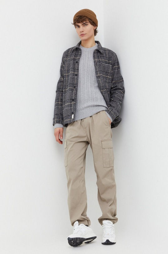 Abercrombie & Fitch pulover din amestec de lana KI120.3273.130 gri AW23