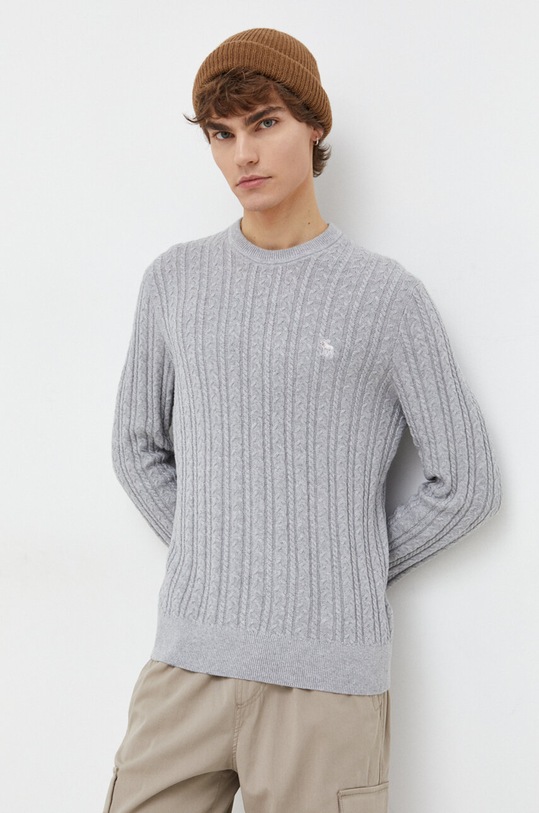 Abercrombie & Fitch pulover din amestec de lana gri KI120.3273.130