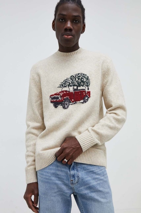 Abercrombie & Fitch pulover grosime medie bej KI120.3276.108