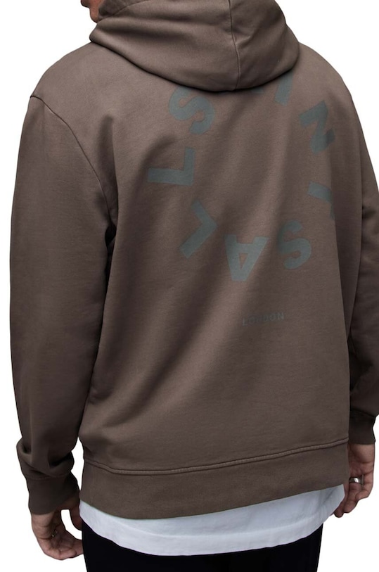 Βαμβακερή μπλούζα AllSaints MG079Z TIERRA OTH HOODY καφέ MG079Z