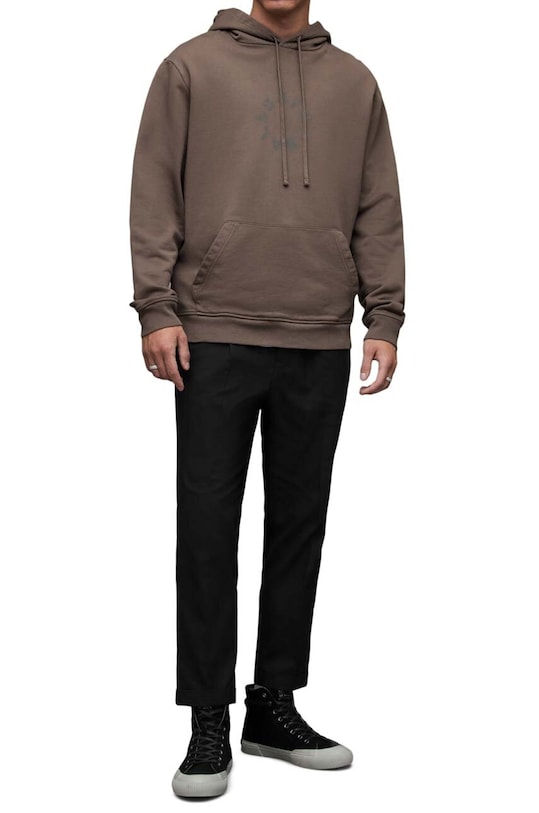Βαμβακερή μπλούζα AllSaints MG079Z TIERRA OTH HOODY MG079Z καφέ
