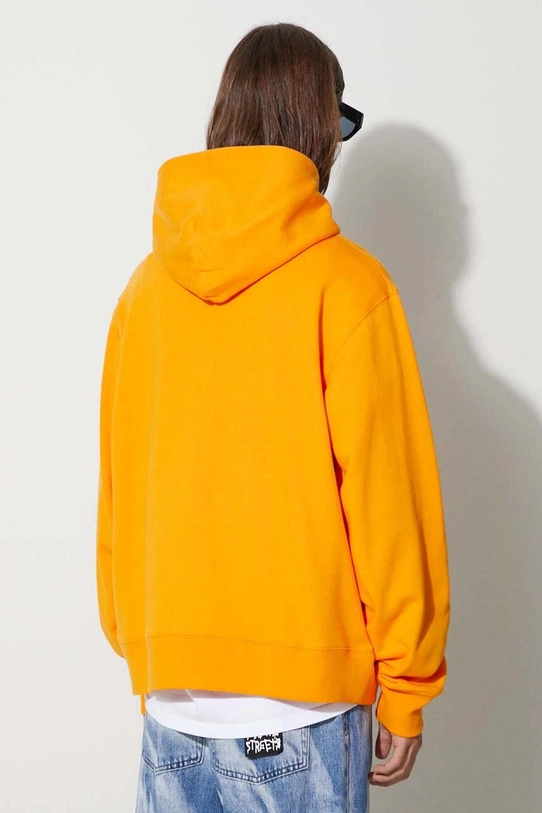 Bavlnená mikina Billionaire Boys Club VARSITY LOGO POPOVER HOOD B23328 oranžová AW23