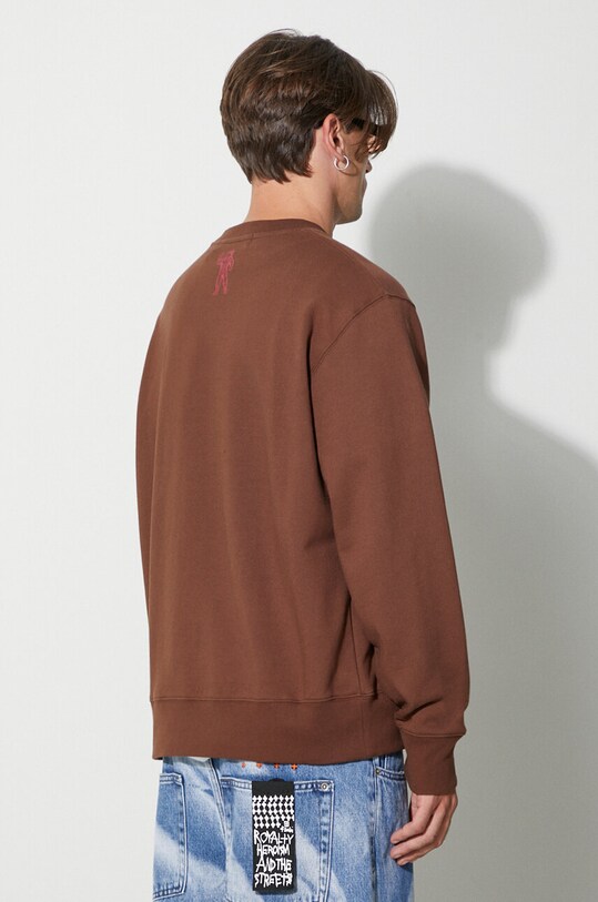 Odjeća Pamučna dukserica Billionaire Boys Club MOUNTAINSCAPE CREWNECK B23337 smeđa