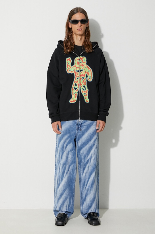 Хлопковая кофта Billionaire Boys Club HEAT MAP STANDING ASTRO ZIP THROUGH HOOD B23333 чёрный AW23