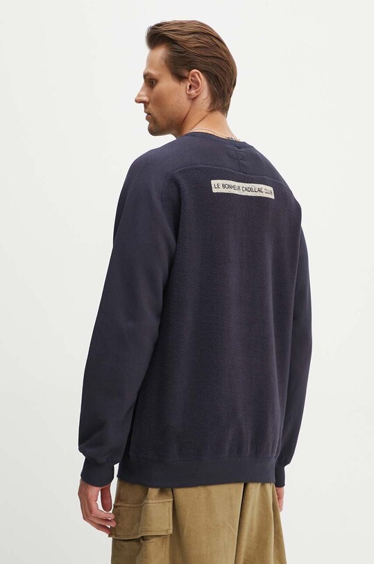 Одежда Хлопковая кофта Universal Works MYSTERY TRAIN PRINT SWEAT 29183 тёмно-синий