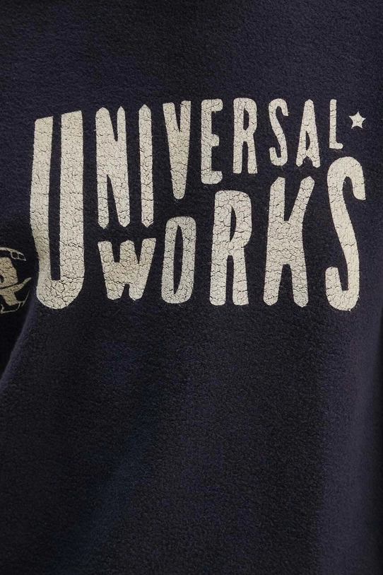 Universal Works bluza bawełniana MYSTERY TRAIN PRINT SWEAT 29183 granatowy