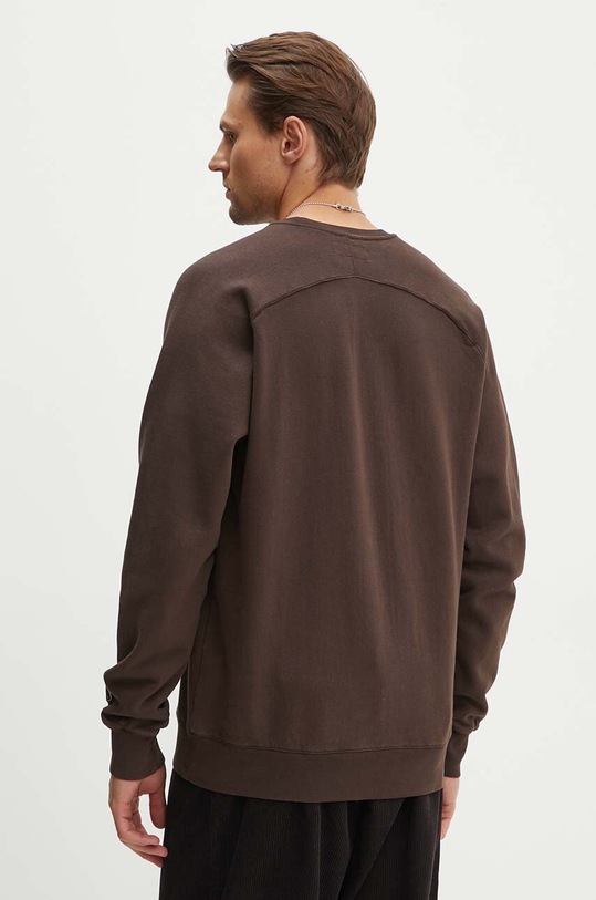 Ruházat Universal Works pamut melegítőfelső Classic Crew Sweatshirt 29604 barna