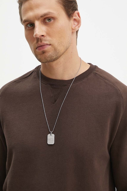 Universal Works pamut melegítőfelső Classic Crew Sweatshirt barna 29604