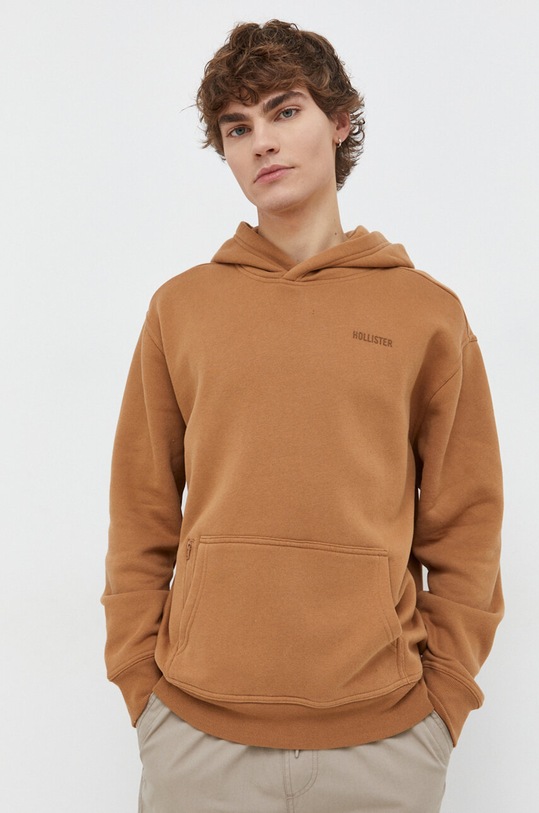 Hollister Co. bluza z kapturem brązowy KI322.3161.401