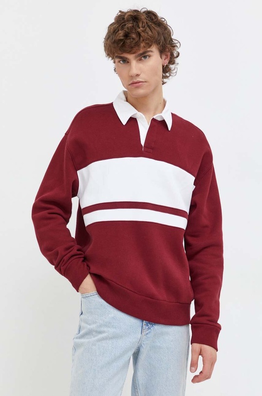 Hollister Co. bluza cu modele burgundia KI322.3165.521