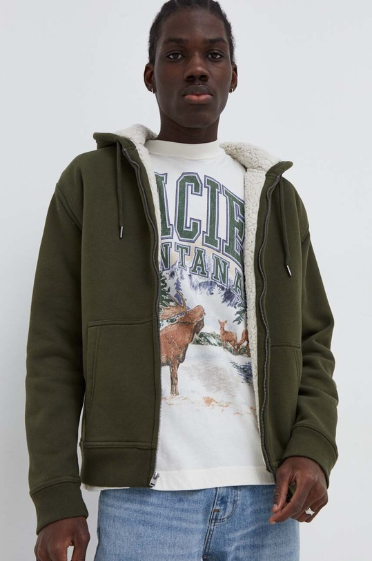 Hollister Co. bluza z kapturem zielony KI322.3172.330