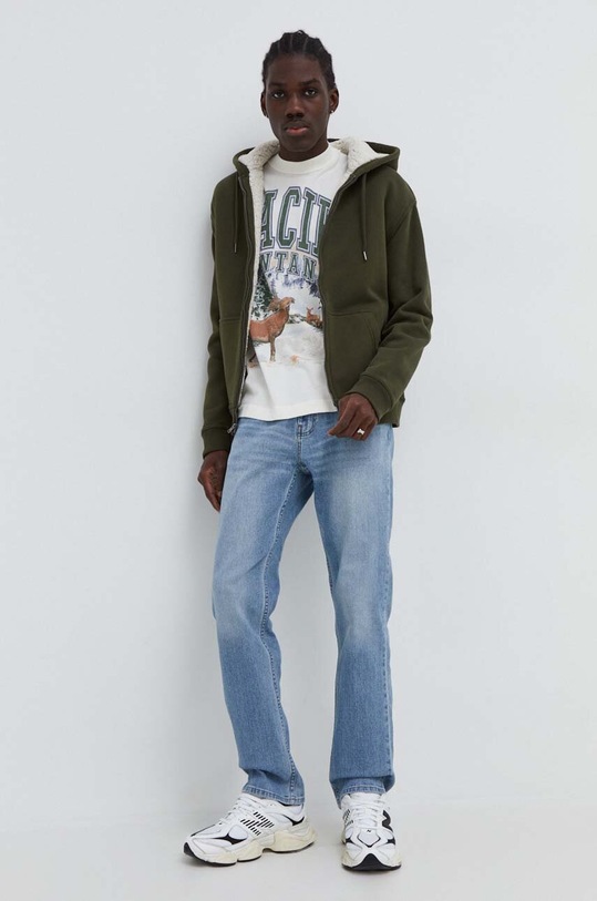 Hollister Co. bluza KI322.3172.330 zielony AW23