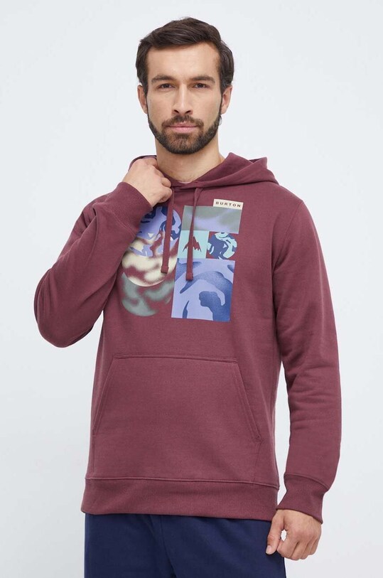 Burton bluza 23976100500 burgundia AW23