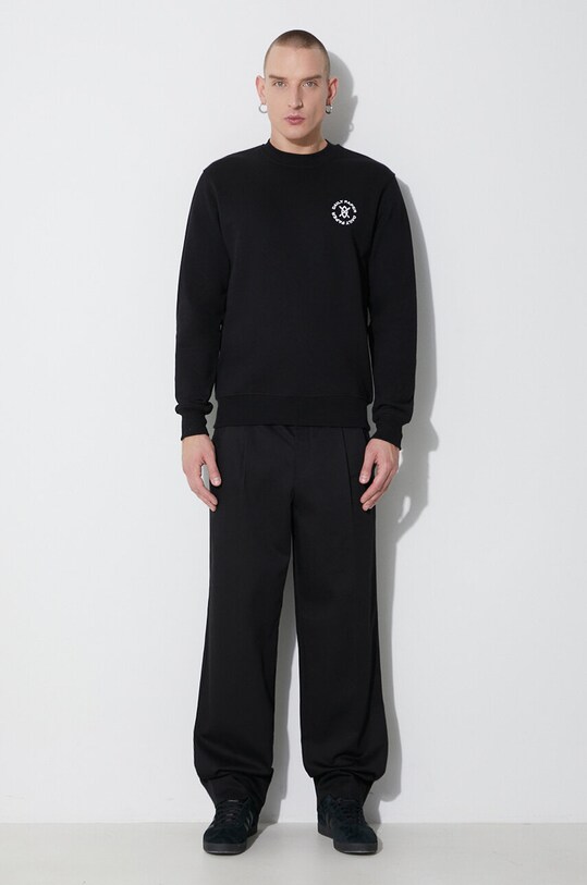Daily Paper bluza bawełniana Circle Sweater 1000113 czarny AW23