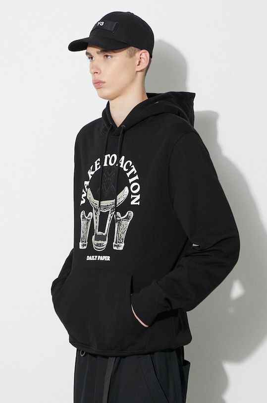Daily Paper cotton sweatshirt Rivo Hoodie black 2321201