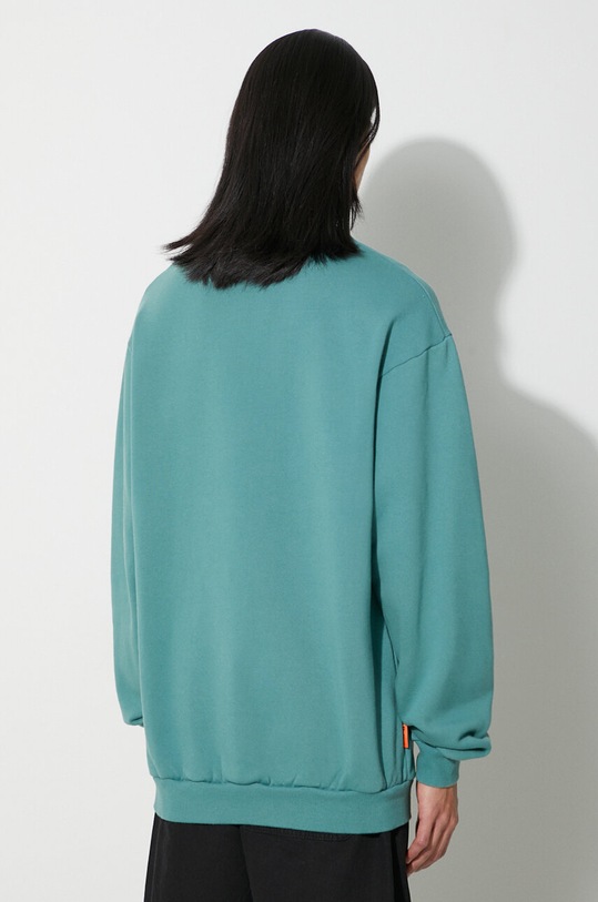 Butter Goods bluză Cord Logo Crewneck Sweatshirt BGQ3232304 verde AW23