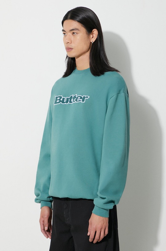 Îmbrăcăminte Butter Goods bluză Cord Logo Crewneck Sweatshirt BGQ3232304 verde