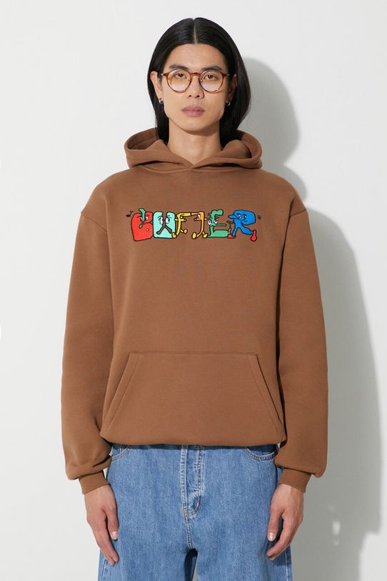 Butter Goods bluză Zorched Pullover Hood imprimeu maro BGQ3231803