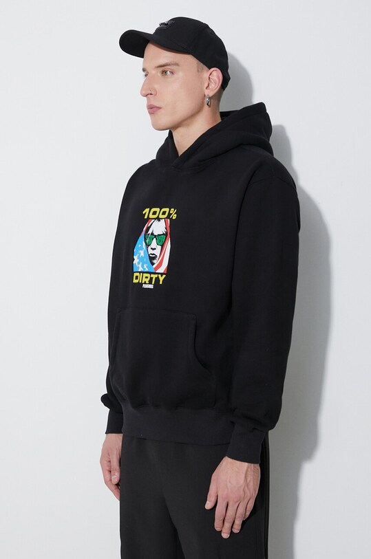 PLEASURES bluza Dirty Hoodie czarny P23SY001
