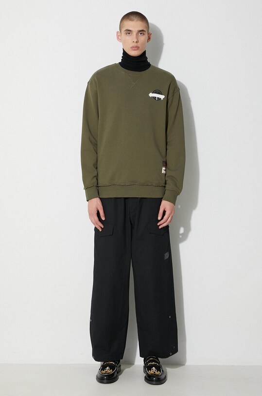 Βαμβακερή μπλούζα Evisu Daicock and Kamon Print 2EAHTM3SW8041RXCT πράσινο AW23