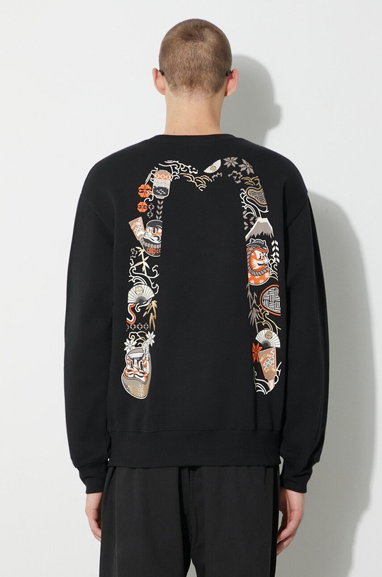 Хлопковая кофта Evisu Kabuki Daicock Printed печать чёрный 2EAHTM3SW1080RXCT