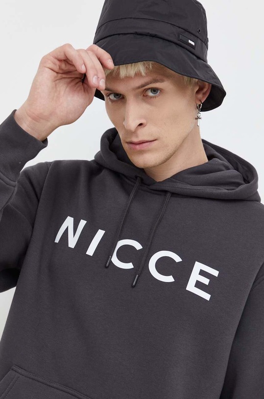 Nicce bluza print gri 0017.K008