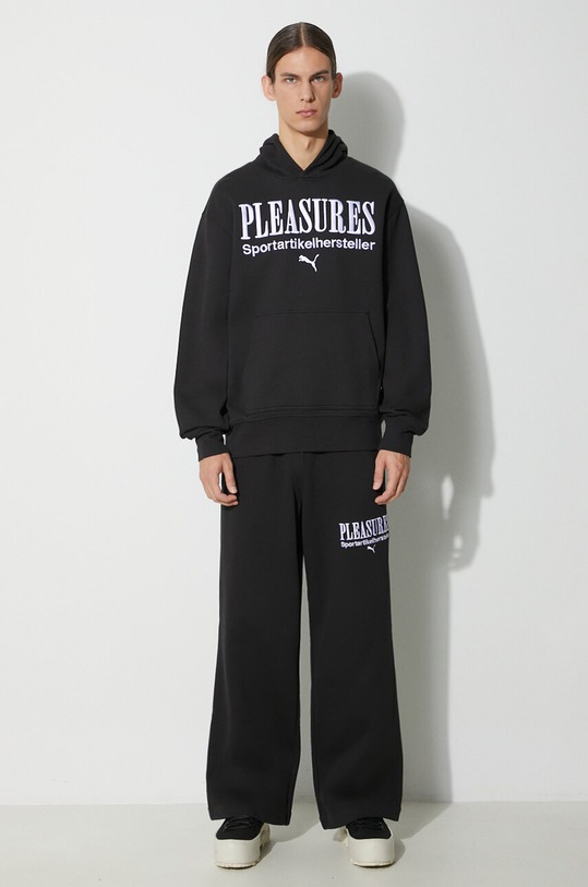 Puma cotton sweatshirt PUMA x PLEASURES Graphic Hoodie 620879 black AW23
