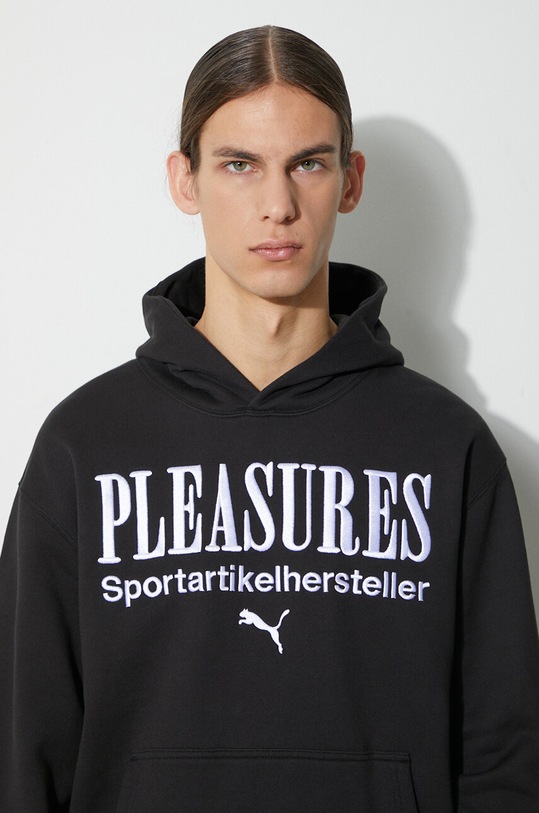 Puma cotton sweatshirt PUMA x PLEASURES Graphic Hoodie 620879 black